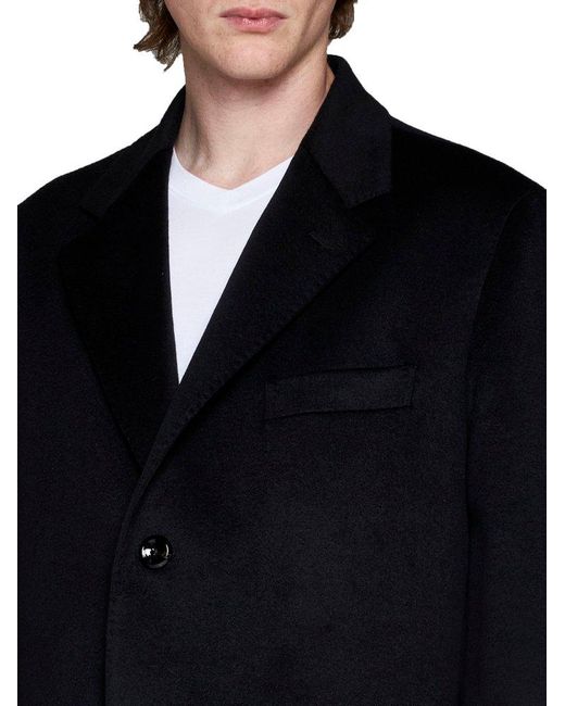 Tagliatore Blue Flap-pocketed Single-breasted Coat for men
