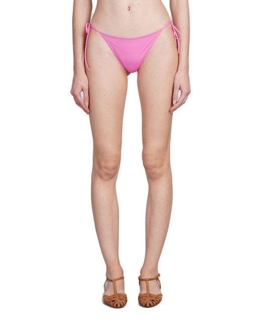 Mc2 Saint Barth Pink Marielle Side-tied Bikini Bottoms
