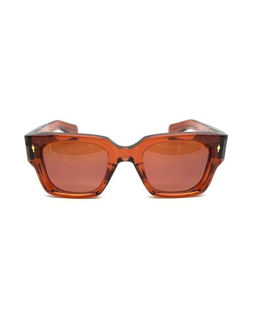 Jacques Marie Mage Brown Enzo Square Frame Sunglasses