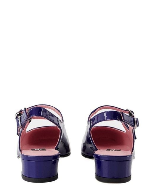 CAREL PARIS Blue Paris Peche Slingback Mary Janes