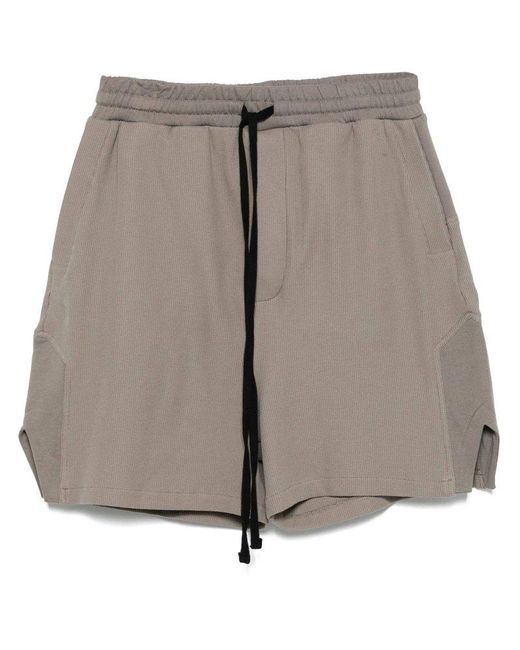 Thom Krom Gray Drawstring Casual Shorts for men