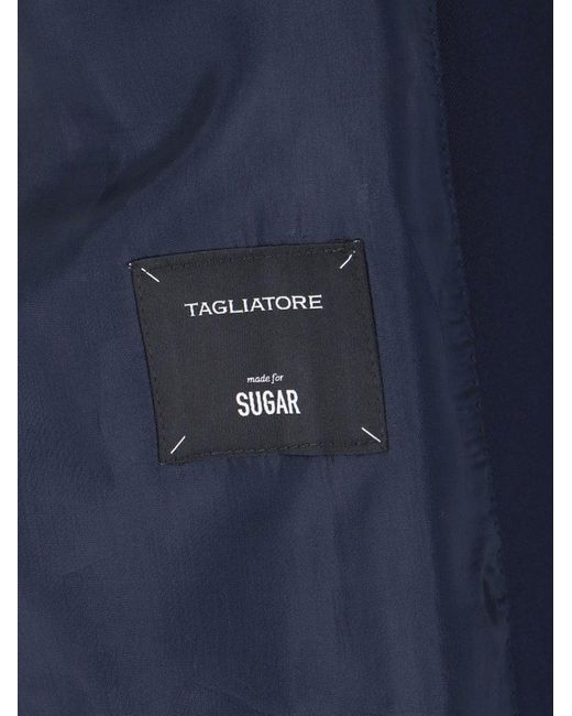 Tagliatore Blue Double-Breasted Blazer Jacket