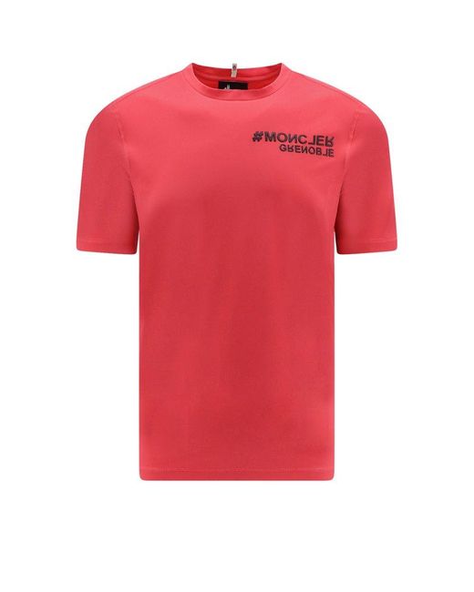 3 MONCLER GRENOBLE Red T-shirt for men