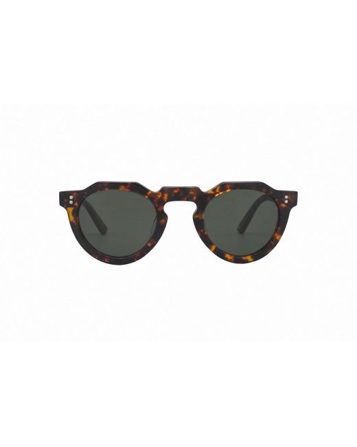 Lesca Pica Round Frame Sunglasses in Black | Lyst Canada
