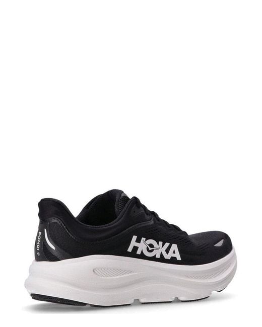 Hoka One One Black Bondi 9 Lace-Up Sneakers for men