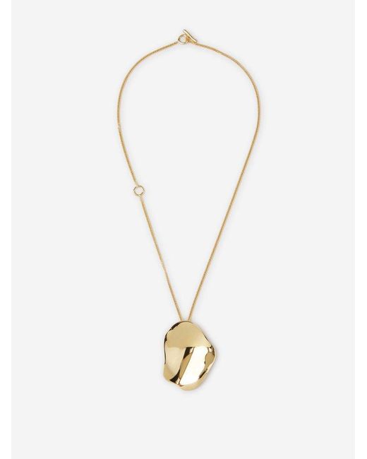 Jil Sander White Golden Chain Necklace