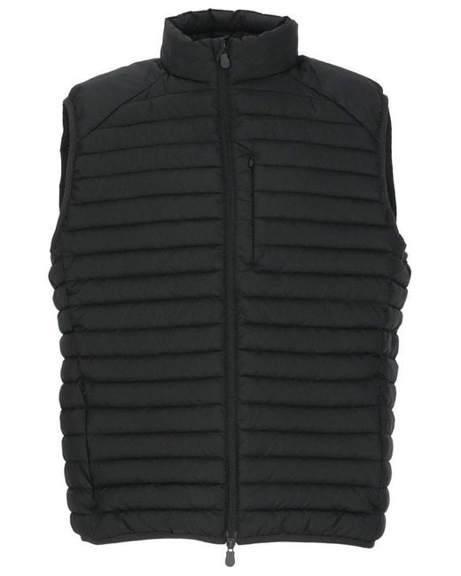 Save The Duck Black Sleeveless Padded Vest for men