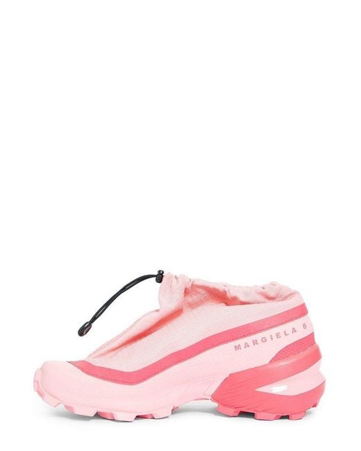 MM6 by Maison Martin Margiela Pink X Salomon Cross Drawstring Sneakers for men