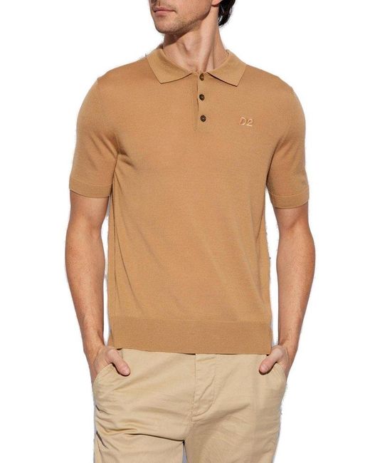 DSquared² Natural Wool Polo Shirt, for men