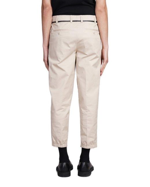 Neil Barrett Natural Slim-fit Cropped Trousers for men