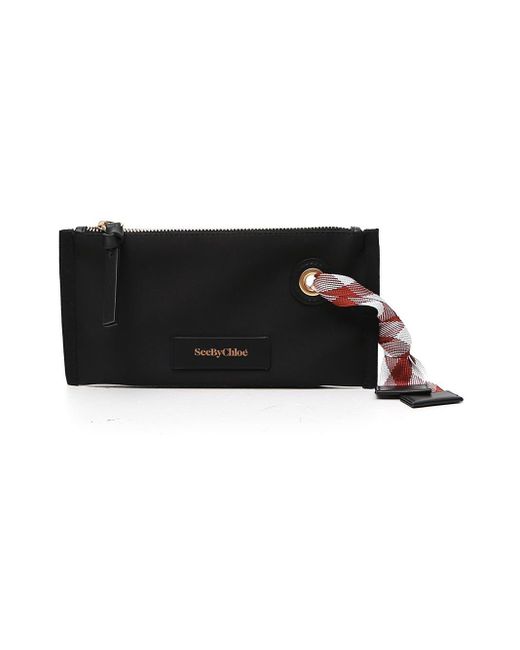 See By Chloé Black Small Beth Cosmetic Bag