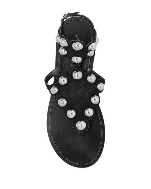 Isabel Marant Black Velvee Embellished Sandals
