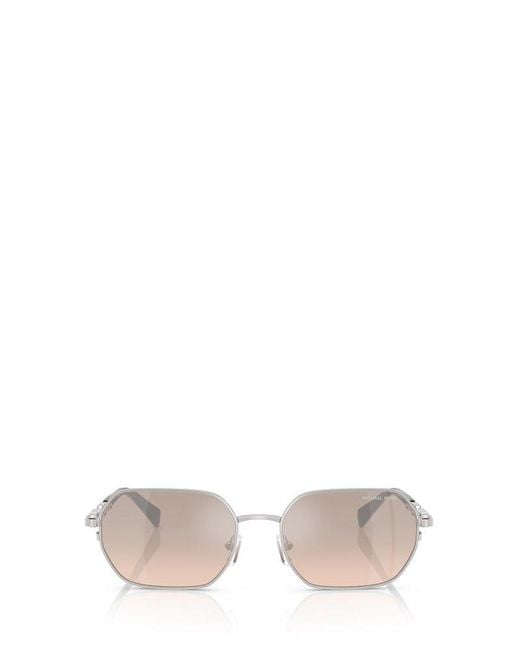Michael Kors White Saint Martin Irregular Frame Sunglasses