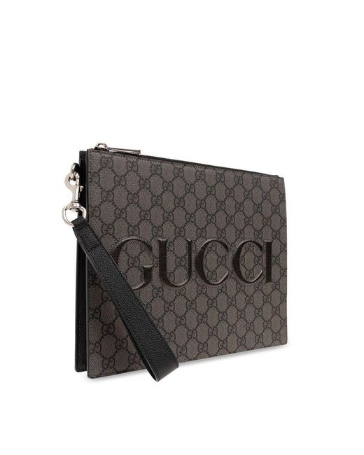 Gucci Gray Handbag With Logo for men