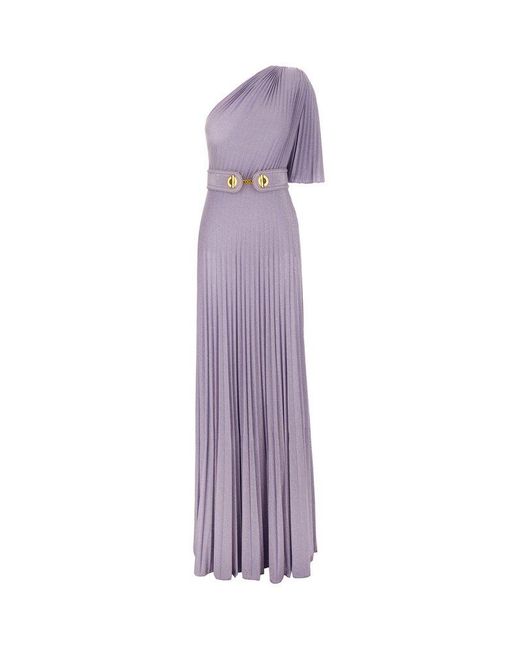 Elisabetta Franchi Purple Long Dresses