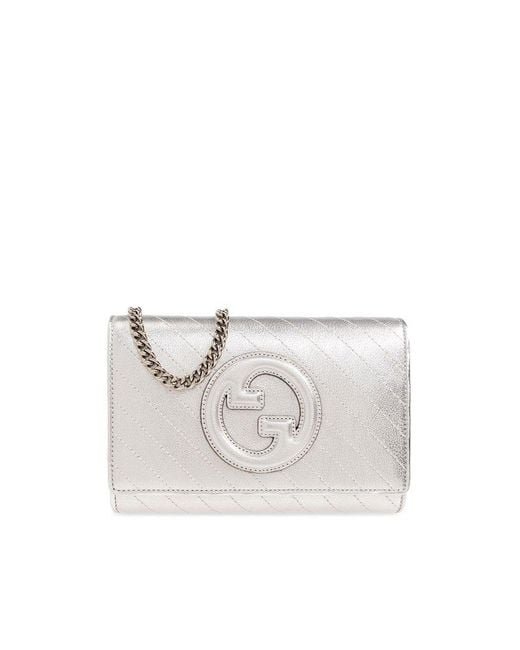 Gucci White 'blondie' Wallet On Chain