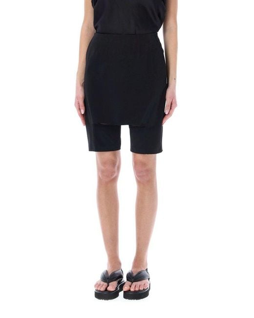 MM6 by Maison Martin Margiela Black Shorts-mini Skirt