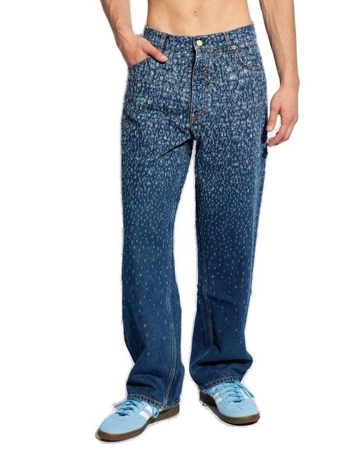 Eytys Blue Benz High-waist Straight-leg Jeans for men