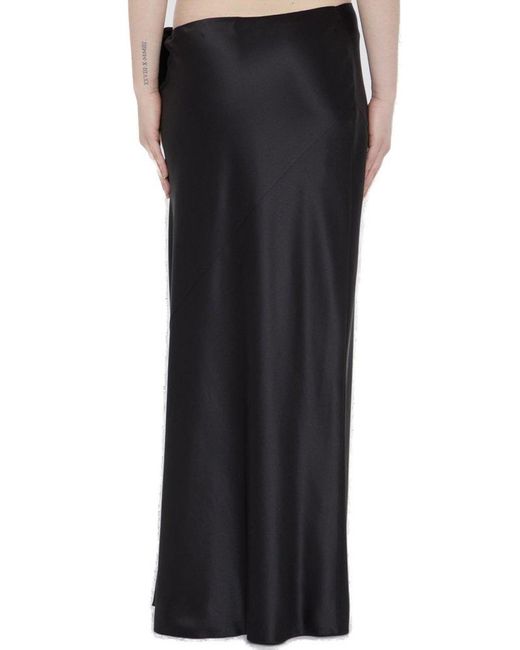 Saint Laurent Black Low-waist Cut-out Long Skirt