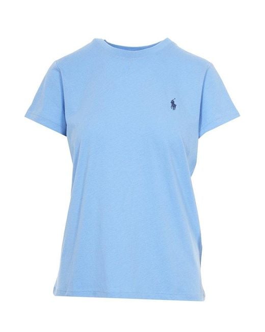 Polo Ralph Lauren Blue Pony Embroidered Crewneck T-shirt