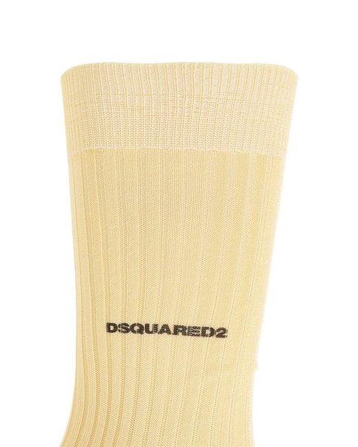 DSquared² Natural Logo-detailed Socks for men