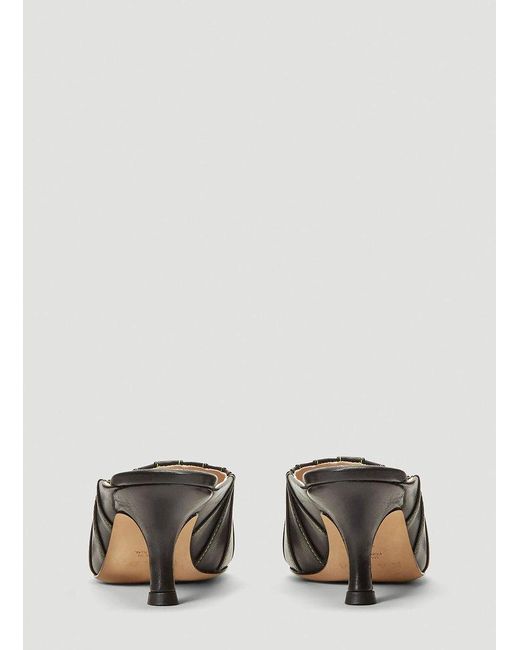 Kalda Black Lamen Slip-On Pumps