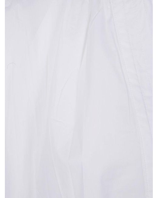 Liviana Conti White Pleated Long Sleeve Top