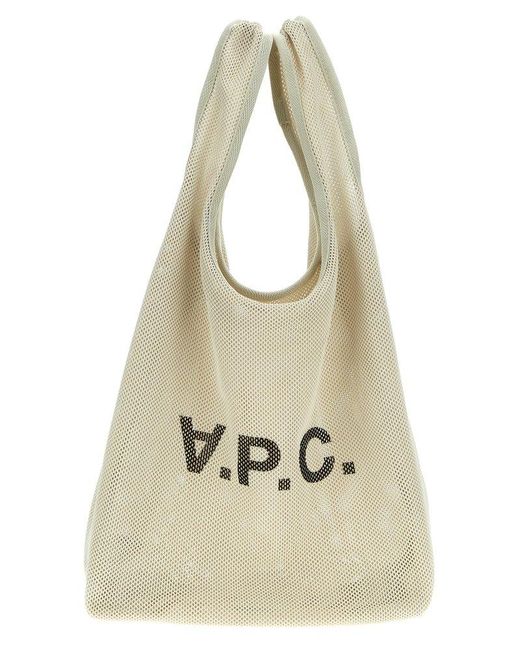 A.P.C. White Rebound Tote Bag