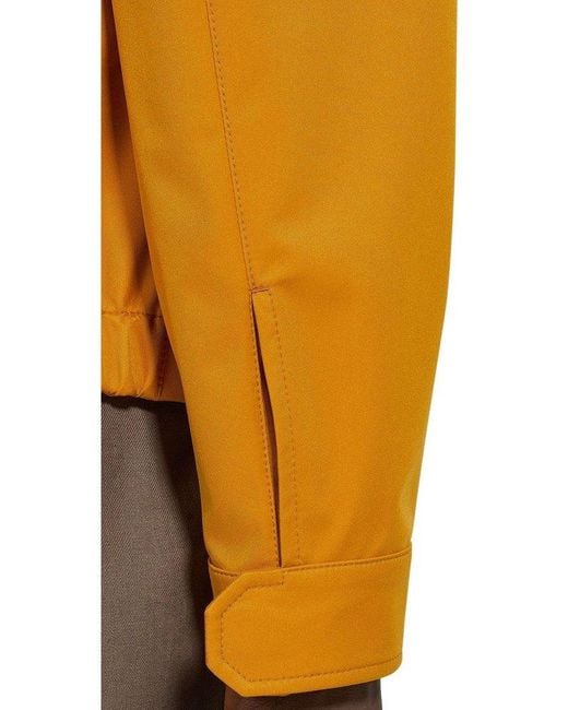 Zegna Orange Zip-Up Bomber Jacket for men