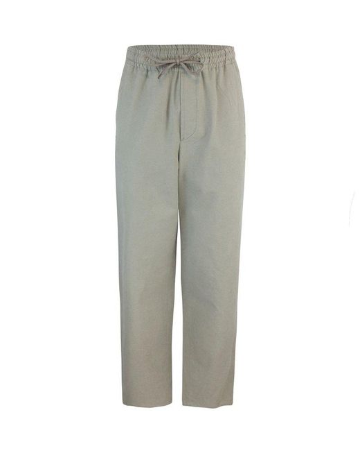A.P.C. Gray Straight Leg Drawstring Track Pants for men