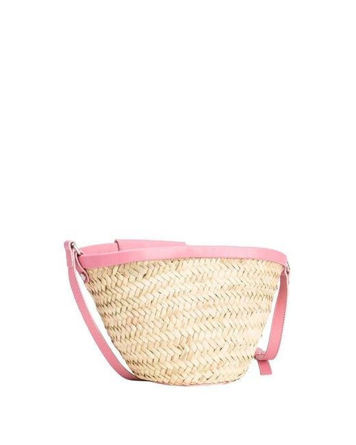 Pinko Pink Love Summer Interwovened Bucket Bag