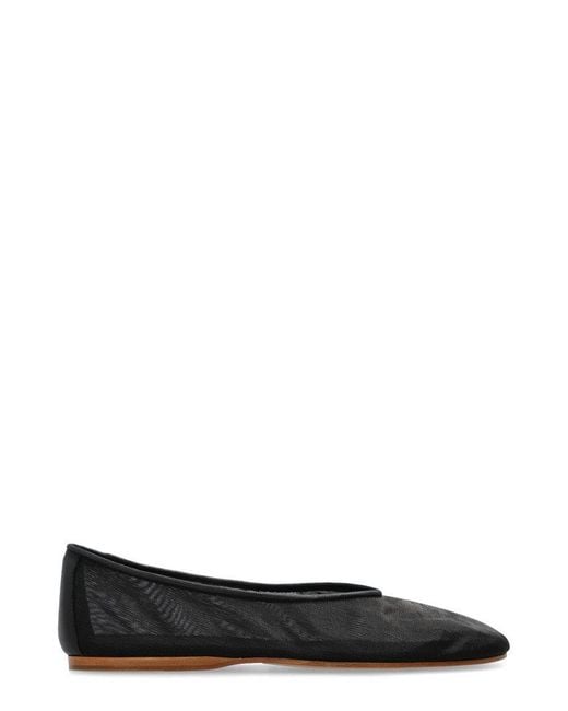Forte Forte Black Minimalist Ballet Flat Shoes