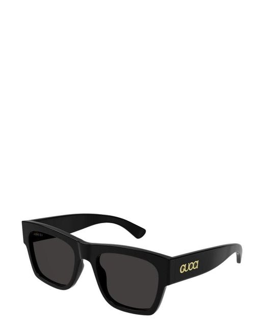 Gucci Black Square Frame Sunglasses for men