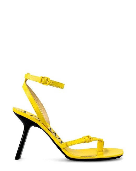 Loewe Yellow Luxury Petal Stiletto Sandal In Lambskin For