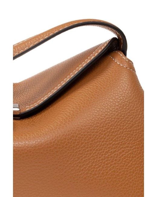 Totême  Brown Leather Shoulder Bag,