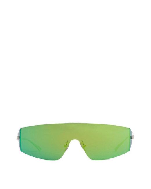 Bottega Veneta Green Oversized Frame Sunglasses