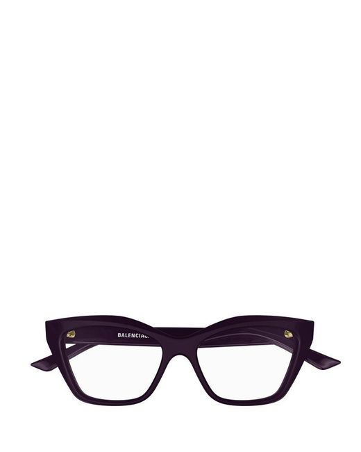 Balenciaga Black Cat-Eye Frame Glasses