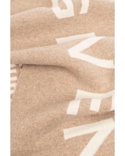 Givenchy Natural Wool Scarf With Logo,