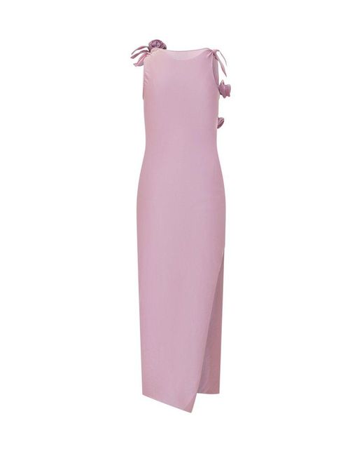 Coperni Purple Flower Gown