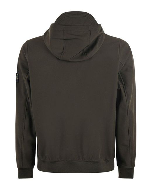 Stone island drawstring shell hoody sale