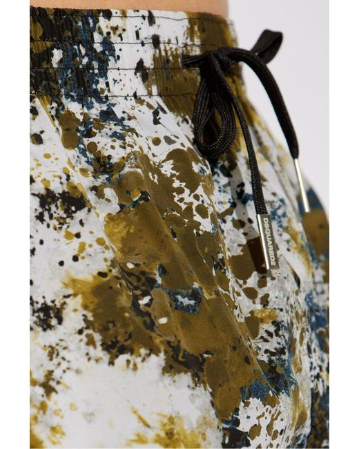 DSquared² Multicolor Sprayed Effect Drawstring Swim Shorts for men