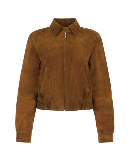 Miu Miu Brown Caramel Suede Jacket