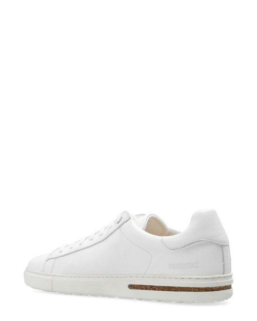 Birkenstock White Logo-Debossed Low-Top Sneakers for men