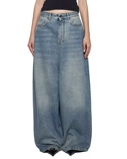 デニム・ジーパン BALENCIAGA Low waist jeans 関税込☆BALENCIAGA☆Low Crotch ワイドジーンズ (BALENCIAGA