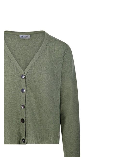 Be You Green Buttoned Knit Cardigan