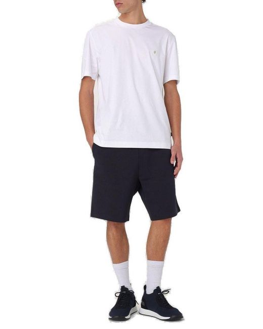 Boss Blue Drawstring Regular-Fit Shorts for men