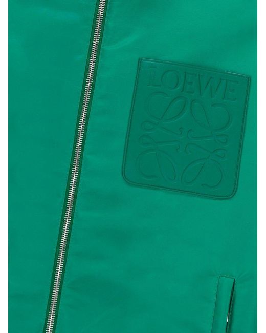 Loewe Green Drawstring Padded Jacket for men