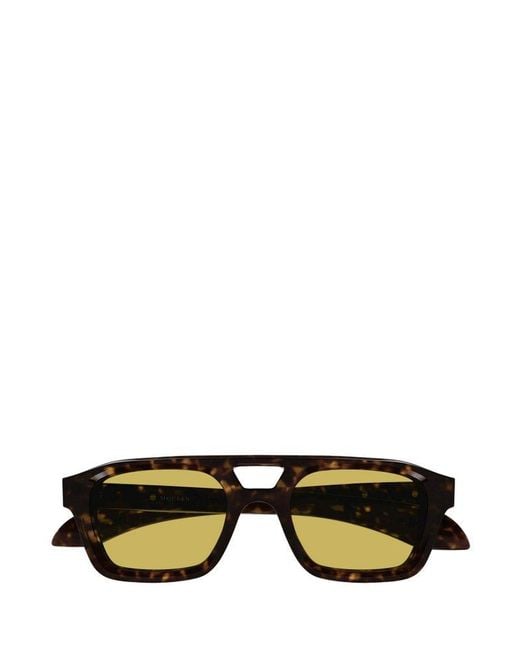 Alexander McQueen Black Pilot Frame Sunglasses for men