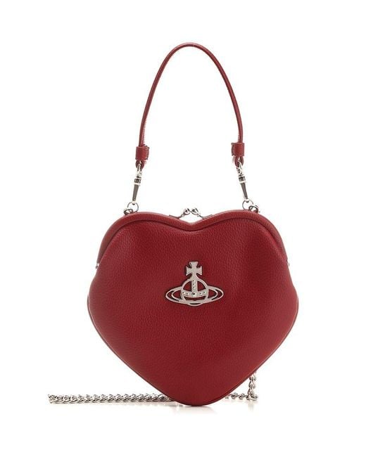 Vivienne Westwood Red Belle Heart Shape Clutch Bag