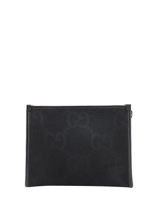 Gucci Black GG Jumbo Clutch Bag for men